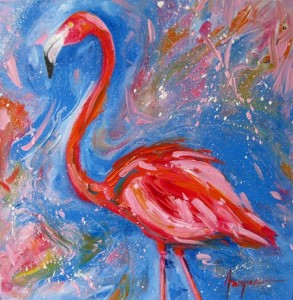 Painting: Happy Flamingo
